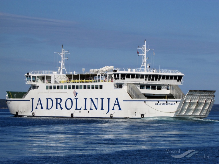 juraj dalmatinac (Passenger/Ro-Ro Cargo Ship) - IMO 9415193, MMSI 238743840, Call Sign 9AA5138 under the flag of Croatia
