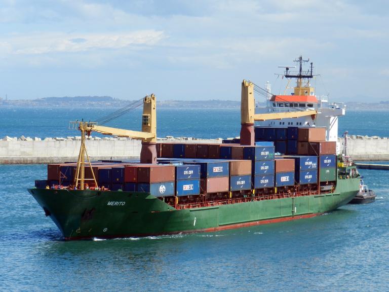 merito (Container Ship) - IMO 9167942, MMSI 249096000, Call Sign 9HKO9 under the flag of Malta