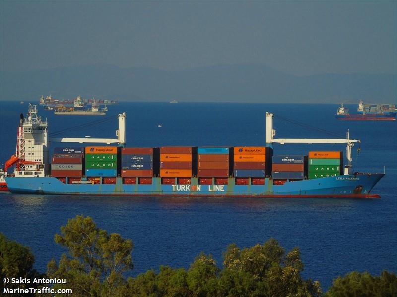 leyla kalkavan (Container Ship) - IMO 9126924, MMSI 271044978, Call Sign TCA4541 under the flag of Turkey