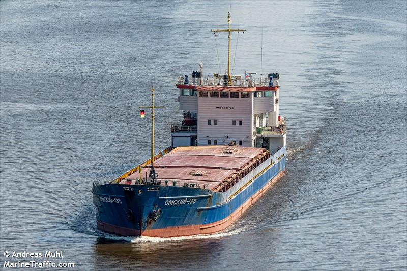 omskiy-135 (General Cargo Ship) - IMO 8881723, MMSI 273318800, Call Sign UIWY under the flag of Russia