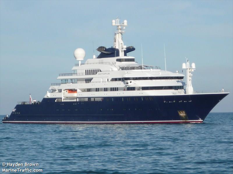 octopus (Yacht) - IMO 1007213, MMSI 319866000, Call Sign ZCIS under the flag of Cayman Islands