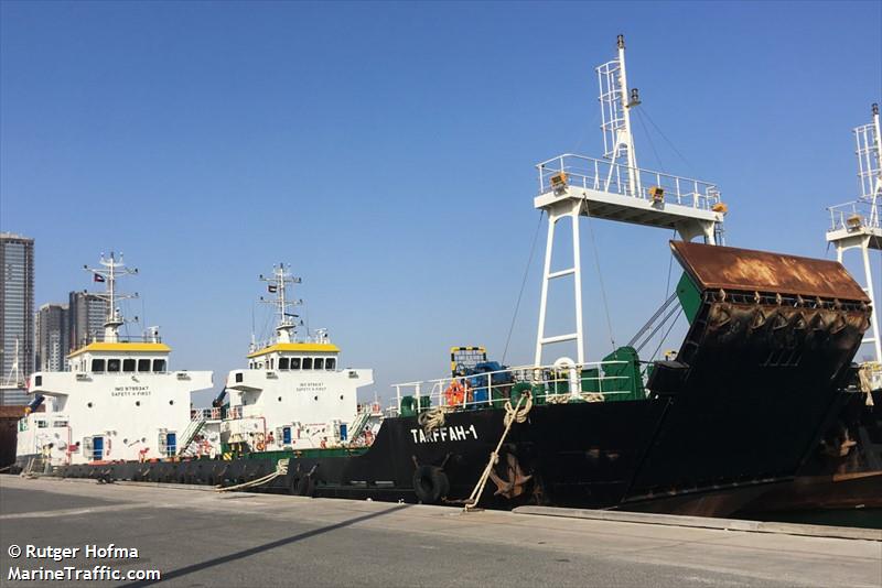 tarffah 1 (Deck Cargo Ship) - IMO 9795347, MMSI 470159000, Call Sign A6E2262 under the flag of UAE