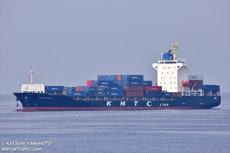 sunny calla (Container Ship) - IMO 9698381, MMSI 477193400, Call Sign VRNX4 under the flag of Hong Kong