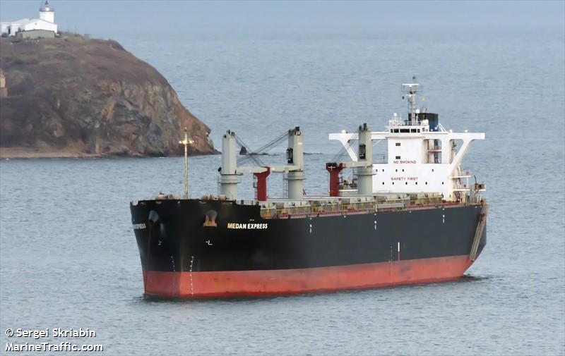 medan express (Wood Chips Carrier) - IMO 9554743, MMSI 477219200, Call Sign VRMQ7 under the flag of Hong Kong