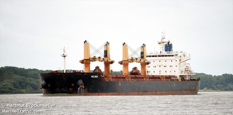 melinda (Bulk Carrier) - IMO 9623881, MMSI 538005726, Call Sign V7GM2 under the flag of Marshall Islands