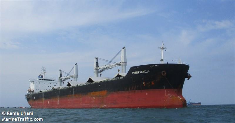 clipper brunello (Bulk Carrier) - IMO 9500106, MMSI 538008123, Call Sign V7QW7 under the flag of Marshall Islands