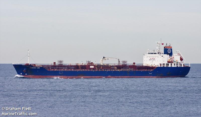 fairchem hawk (Chemical/Oil Products Tanker) - IMO 9804813, MMSI 538008263, Call Sign V7A2160 under the flag of Marshall Islands