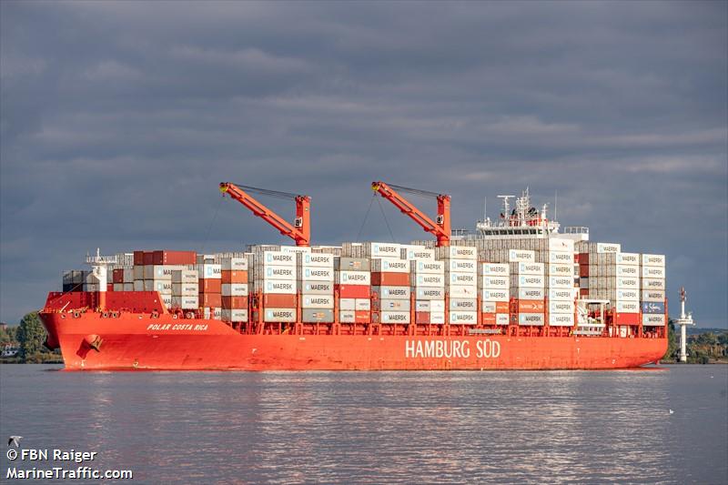 polar costa rica (Container Ship) - IMO 9786786, MMSI 563051500, Call Sign 9V9325 under the flag of Singapore