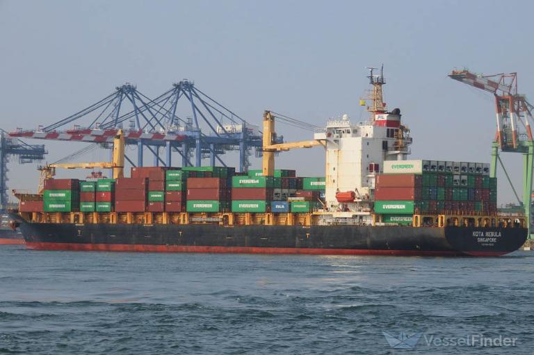 kota nebula (Container Ship) - IMO 9494632, MMSI 563082900, Call Sign 9V6396 under the flag of Singapore