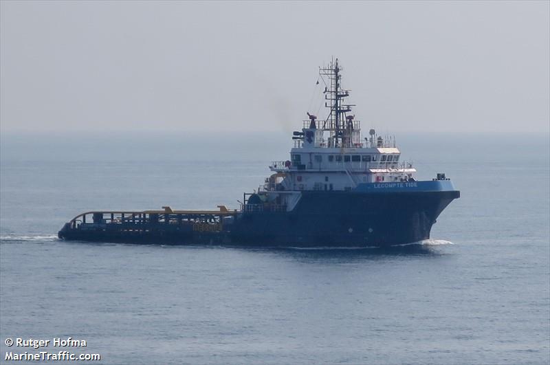 lecompte tide (Offshore Tug/Supply Ship) - IMO 9578464, MMSI 576484000, Call Sign YJQH2 under the flag of Vanuatu