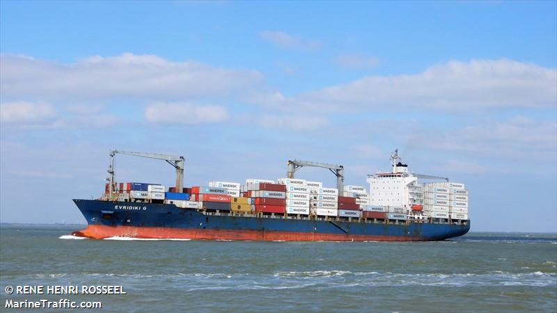 evridiki g (Container Ship) - IMO 9231482, MMSI 636013898, Call Sign A8QD8 under the flag of Liberia