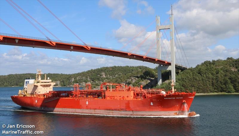 navigator triton (LPG Tanker) - IMO 9671228, MMSI 636016399, Call Sign D5FZ5 under the flag of Liberia