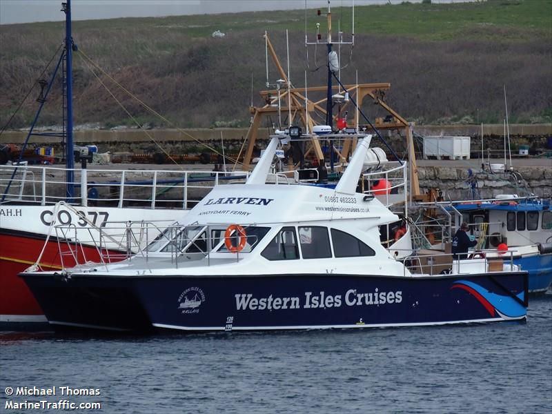 larven (Passenger ship) - IMO , MMSI 232015222, Call Sign MCZN9 under the flag of United Kingdom (UK)