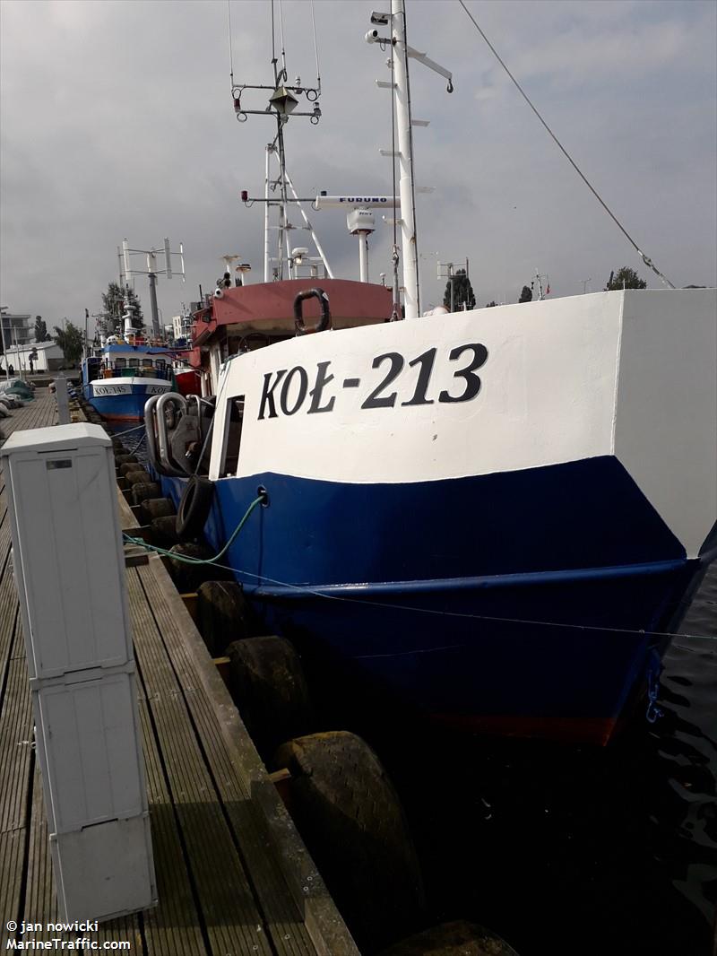 kol-213 (Fishing vessel) - IMO , MMSI 261037720, Call Sign SPS3874 under the flag of Poland