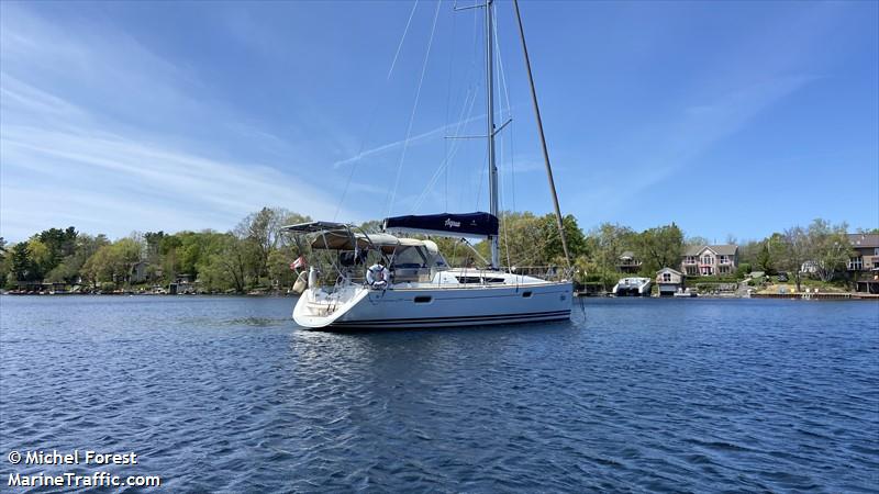 aqua (Sailing vessel) - IMO , MMSI 316050814 under the flag of Canada