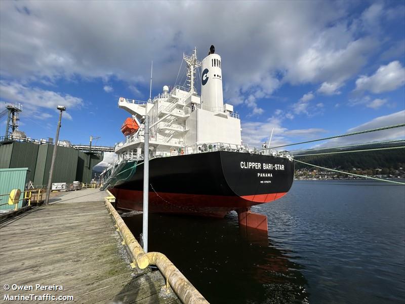 clipper bari-star (Bulk Carrier) - IMO 9792711, MMSI 352003021, Call Sign 3E4758 under the flag of Panama