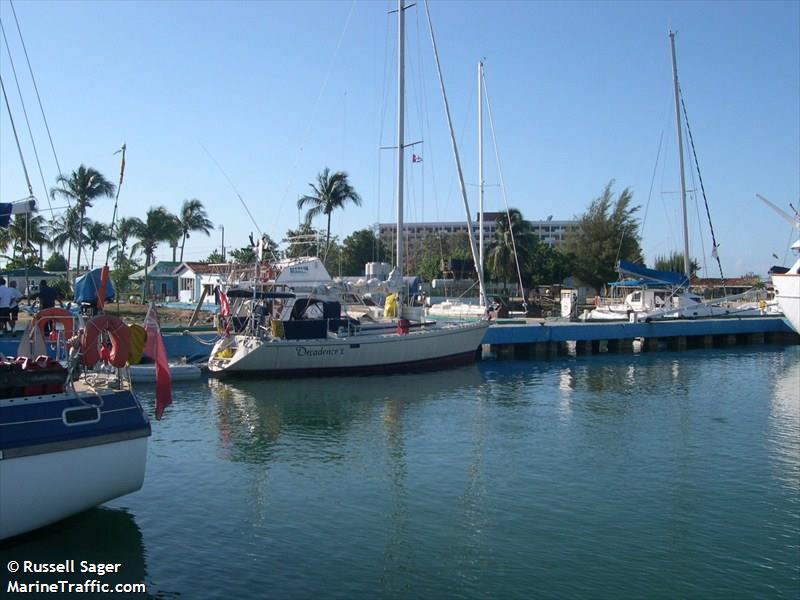 decadence i (Sailing vessel) - IMO , MMSI 316023333, Call Sign CFAC under the flag of Canada