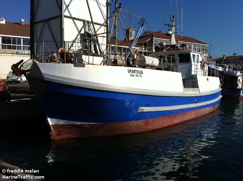 sparticus (Fishing vessel) - IMO , MMSI 601035700, Call Sign ZR2534 under the flag of South Africa