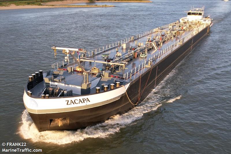 zacapa (Tanker) - IMO , MMSI 205565390, Call Sign OT5653 under the flag of Belgium