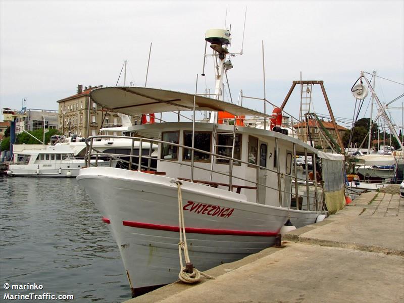 zvijezdica (Fishing vessel) - IMO , MMSI 238896140, Call Sign 9A6705 under the flag of Croatia