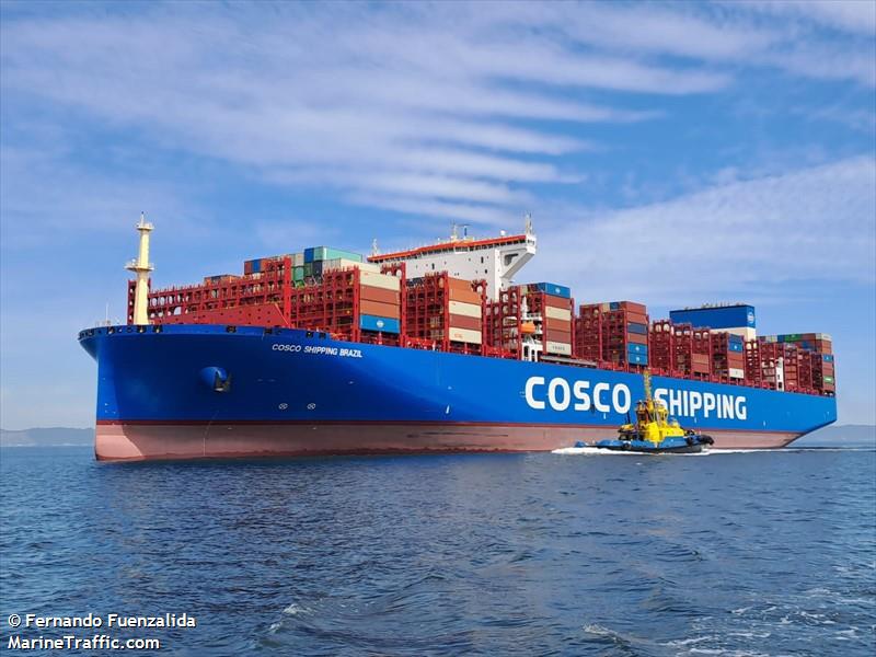 coscoshipping brazil (Container Ship) - IMO 9945837, MMSI 477921700, Call Sign VRVS3 under the flag of Hong Kong