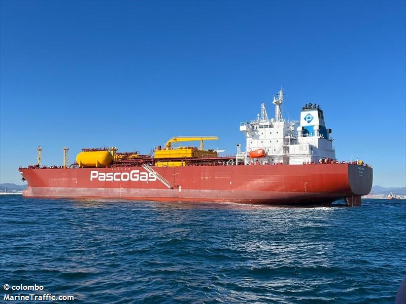pasco roni (LPG Tanker) - IMO 9940447, MMSI 538010726, Call Sign V7A7329 under the flag of Marshall Islands