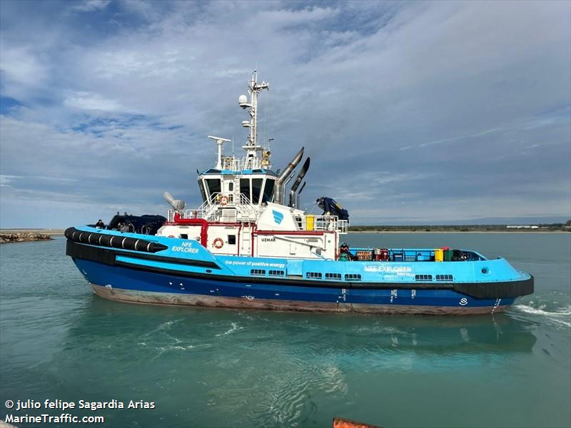 nfe explorer (Tug) - IMO 9965124, MMSI 577025000, Call Sign YJUG4 under the flag of Vanuatu