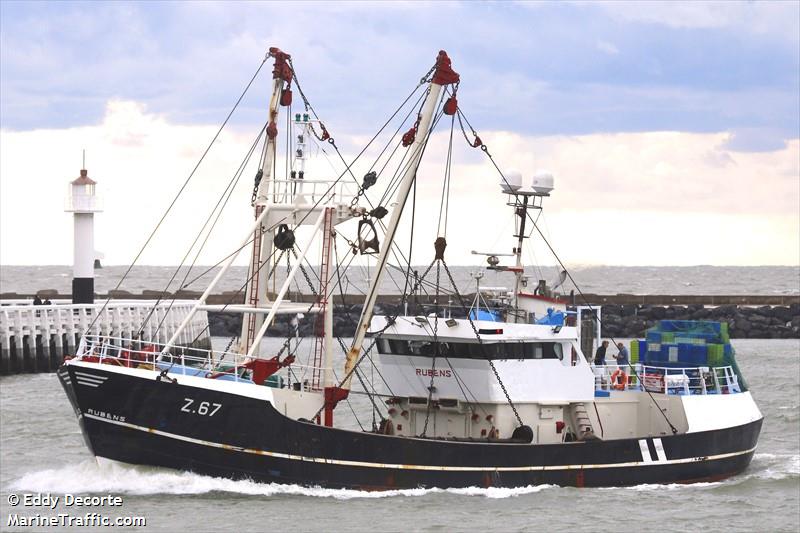 mfv z67 rubens (Fishing Vessel) - IMO 8410017, MMSI 205155000, Call Sign OPCO under the flag of Belgium