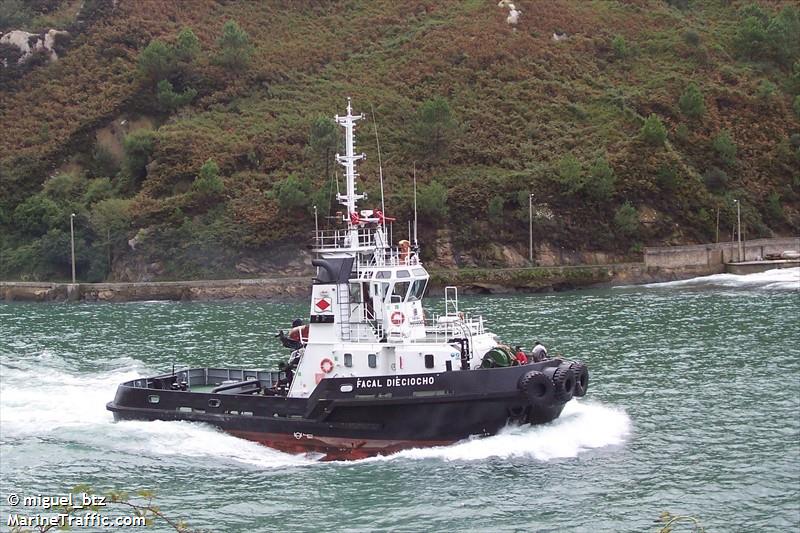 facal dieciocho (Tug) - IMO 9218727, MMSI 224011480, Call Sign EBST under the flag of Spain