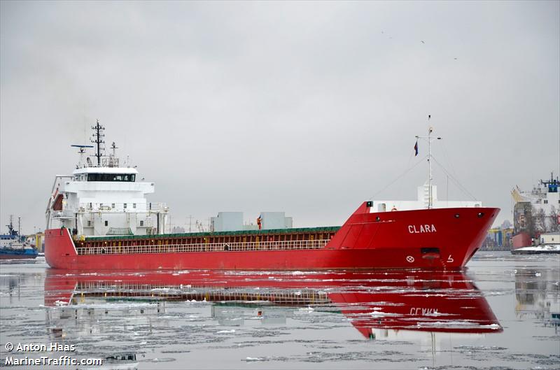 clara (General Cargo Ship) - IMO 9312676, MMSI 255806278, Call Sign CQAU4 under the flag of Madeira