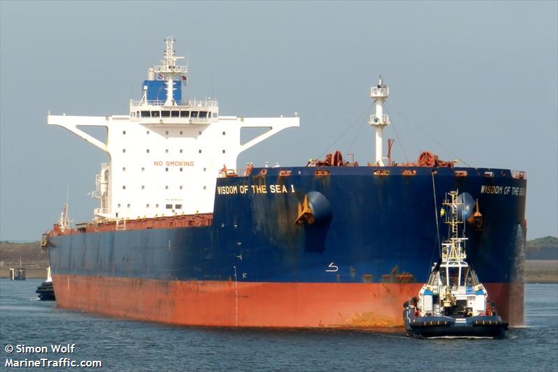 wisdom of the sea 1 (Bulk Carrier) - IMO 9596325, MMSI 356672000, Call Sign H8BQ under the flag of Panama