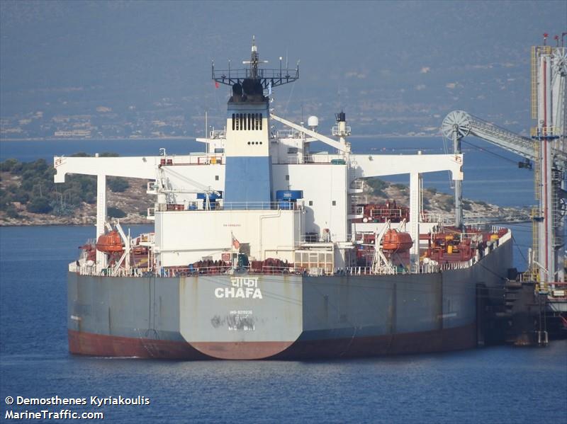 m.t. chafa (Crude Oil Tanker) - IMO 9215036, MMSI 419001215, Call Sign AWST under the flag of India