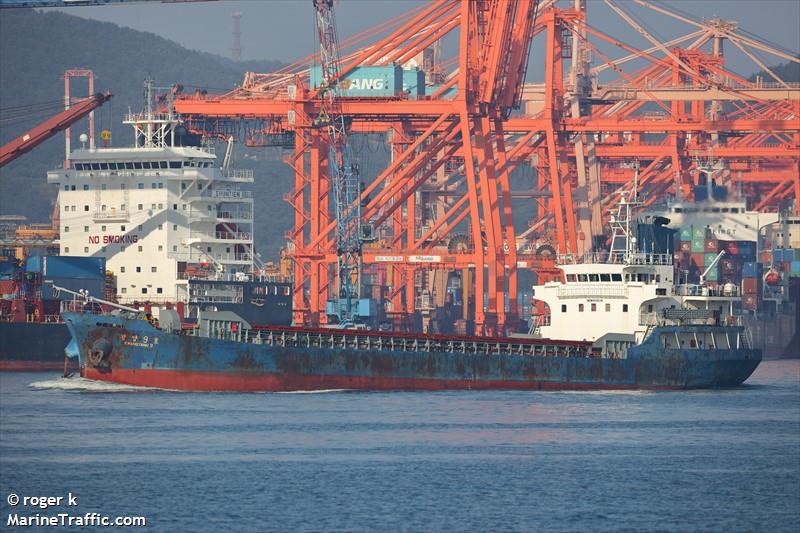 kwangyang9 (General Cargo Ship) - IMO 9126106, MMSI 440198420, Call Sign 036319 under the flag of Korea