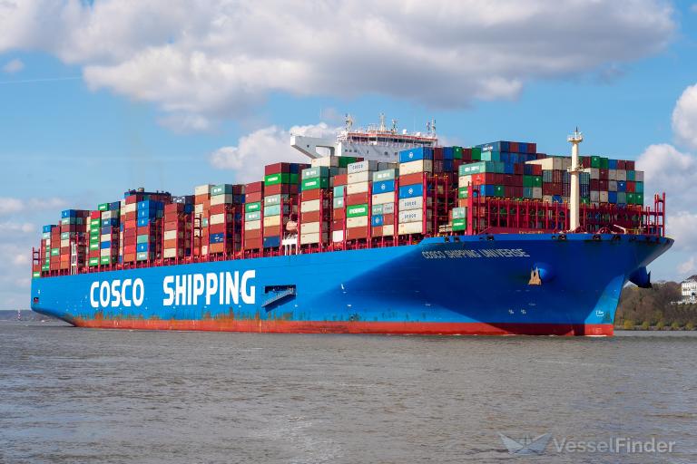 cosco universe (Container Ship) - IMO 9795610, MMSI 477157400, Call Sign VRRP4 under the flag of Hong Kong