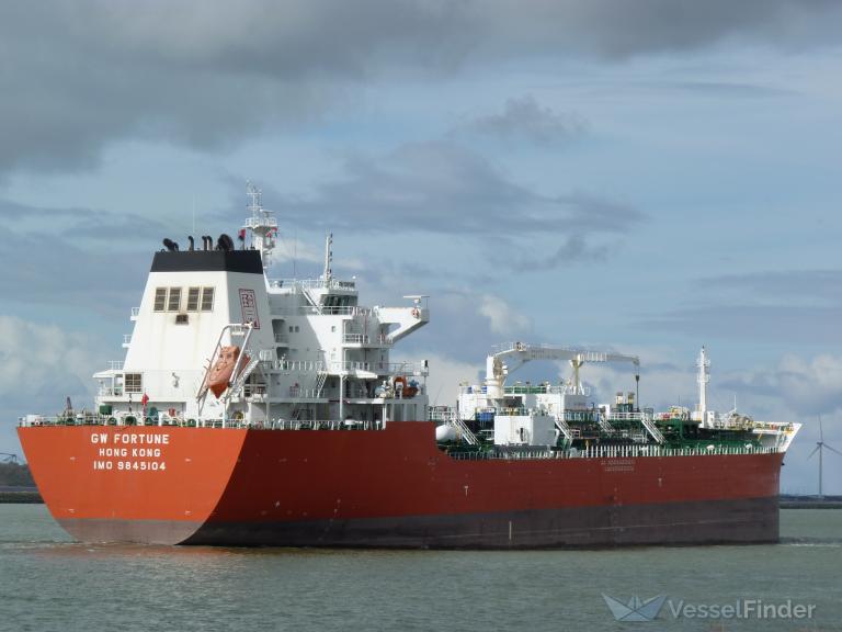 gw fortune (Chemical/Oil Products Tanker) - IMO 9845104, MMSI 477455900, Call Sign VRSP8 under the flag of Hong Kong