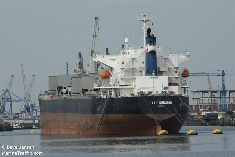 star omicron (Bulk Carrier) - IMO 9313022, MMSI 538003185, Call Sign V7OY3 under the flag of Marshall Islands