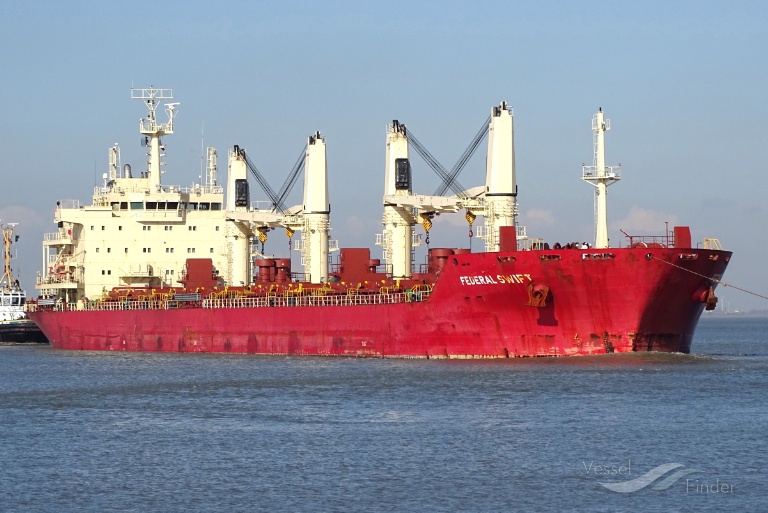 federal swift (Bulk Carrier) - IMO 9595905, MMSI 538004382, Call Sign V7WS6 under the flag of Marshall Islands