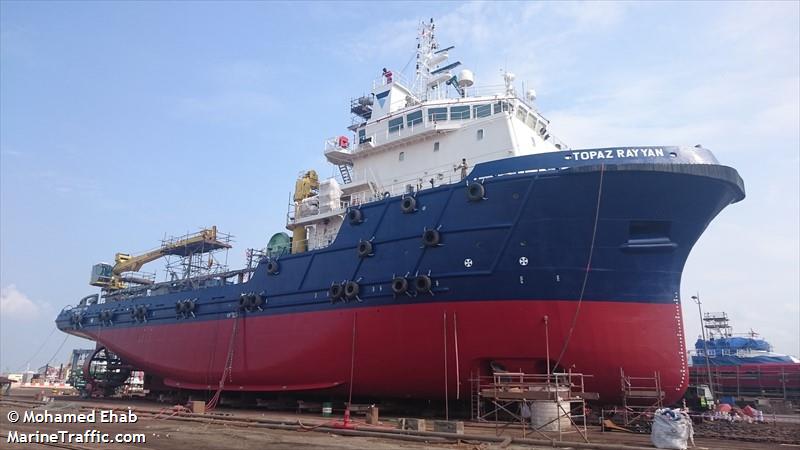 topaz rayyan (Offshore Tug/Supply Ship) - IMO 9349112, MMSI 538004814, Call Sign V7ZF8 under the flag of Marshall Islands