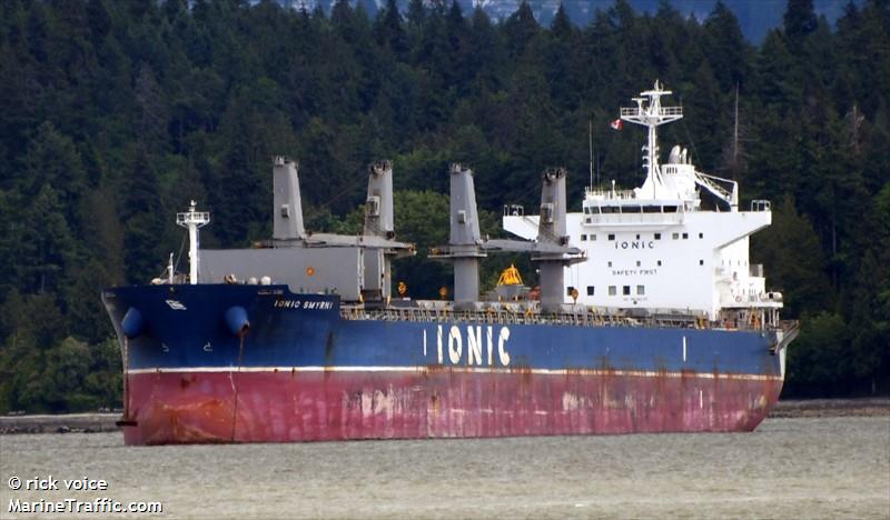 ionic smyrni (Bulk Carrier) - IMO 9638070, MMSI 538005056, Call Sign V7AR8 under the flag of Marshall Islands