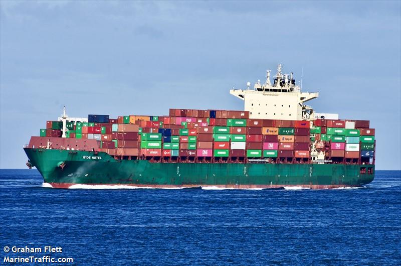 wide hotel (Container Ship) - IMO 9694593, MMSI 538005750, Call Sign V7GQ8 under the flag of Marshall Islands