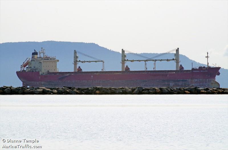 federal welland (Bulk Carrier) - IMO 9205926, MMSI 538006786, Call Sign V7RG7 under the flag of Marshall Islands