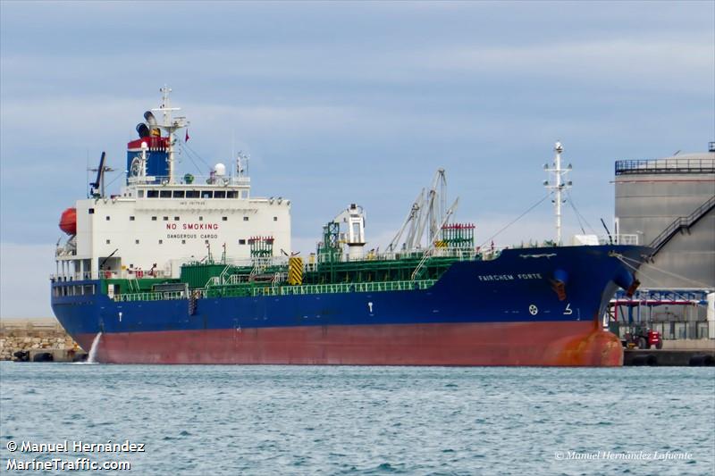 fairchem forte (Chemical/Oil Products Tanker) - IMO 9817585, MMSI 538007932, Call Sign V7LV8 under the flag of Marshall Islands