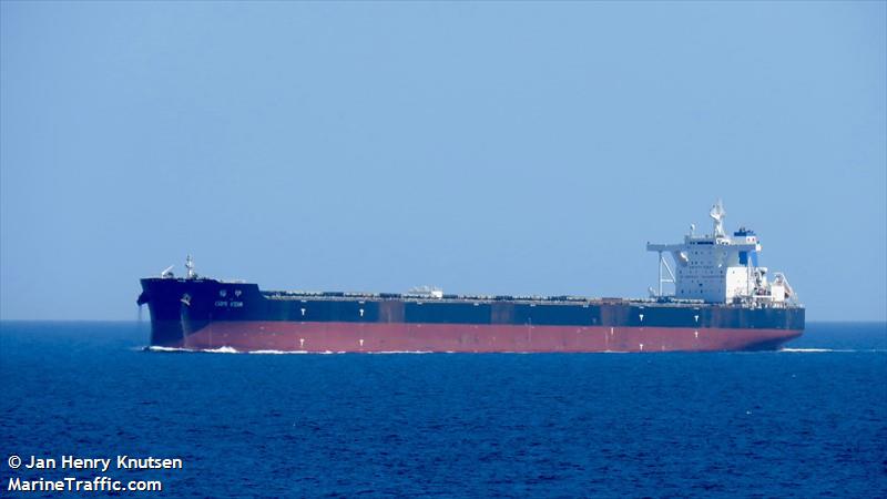 cape india (Bulk Carrier) - IMO 9654804, MMSI 564319000, Call Sign 9V2428 under the flag of Singapore