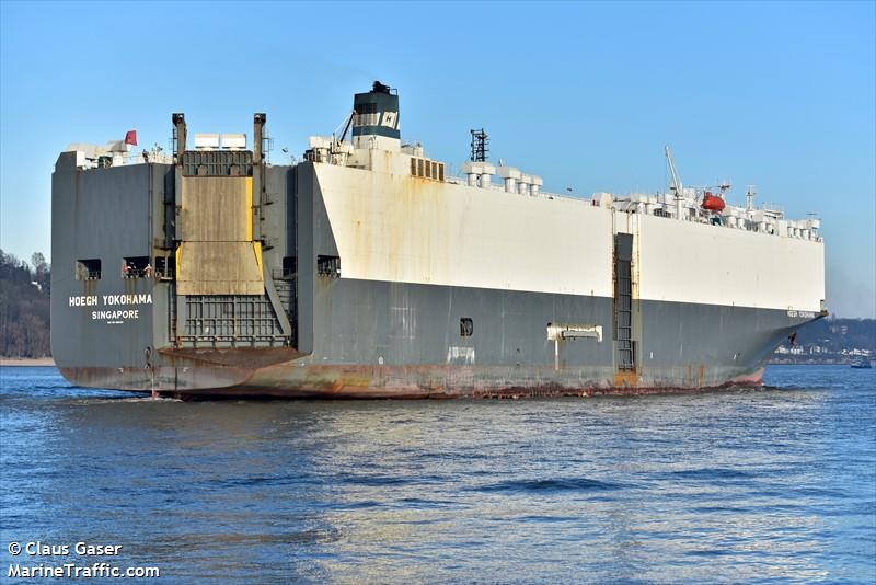 hoegh yokohama (Vehicles Carrier) - IMO 9185451, MMSI 564734000, Call Sign S6TV under the flag of Singapore