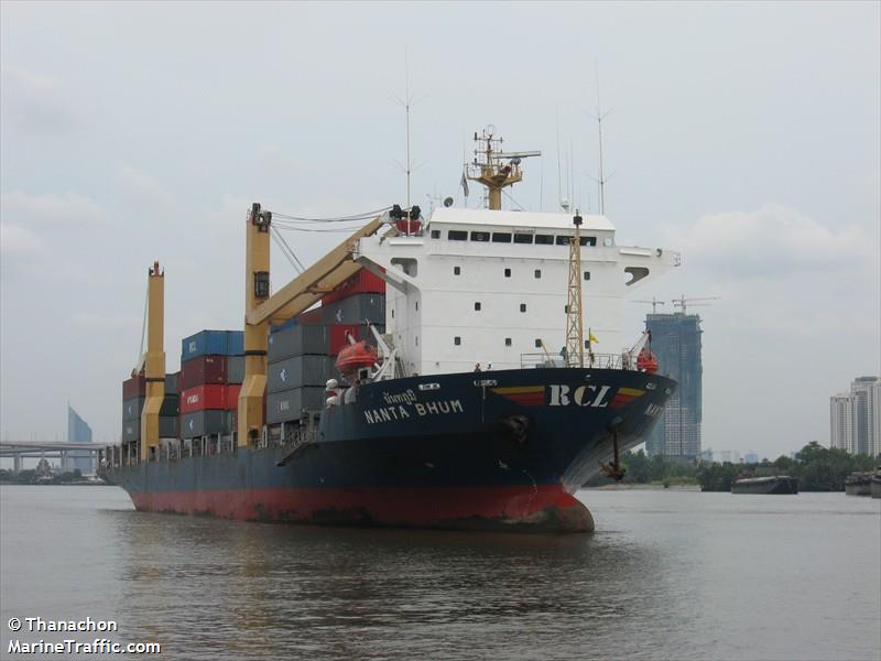 nanta bhum (Container Ship) - IMO 8813659, MMSI 567074000, Call Sign HSCI2 under the flag of Thailand