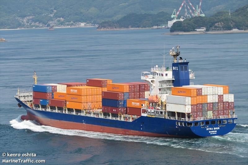 intra bhum (Container Ship) - IMO 9491721, MMSI 567483000, Call Sign HSB4803 under the flag of Thailand