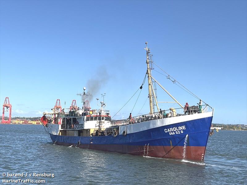 caroline (Fishing Vessel) - IMO 6520583, MMSI 601431000, Call Sign ZR3592 under the flag of South Africa