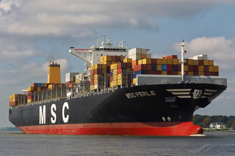 msc perle (Container Ship) - IMO 9503732, MMSI 636017921, Call Sign D5NI7 under the flag of Liberia