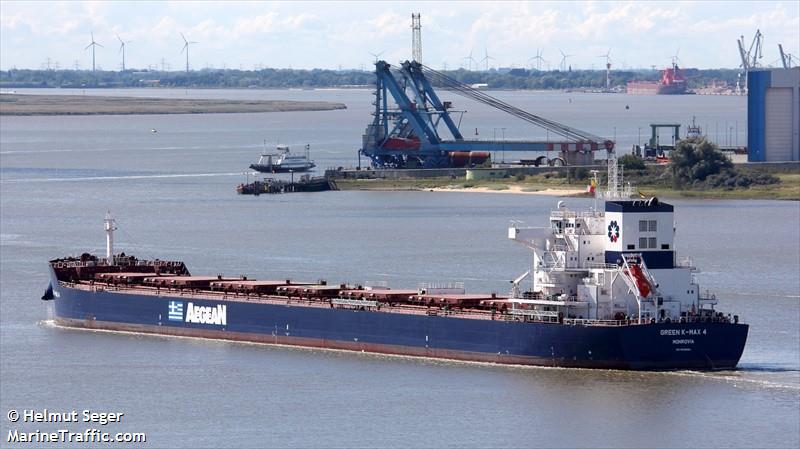 green k-max 4 (Bulk Carrier) - IMO 9838084, MMSI 636018869, Call Sign D5RT6 under the flag of Liberia