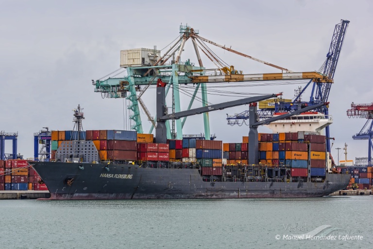 mv hansa flensburg (Container Ship) - IMO 9155365, MMSI 636092949, Call Sign D5WQ4 under the flag of Liberia